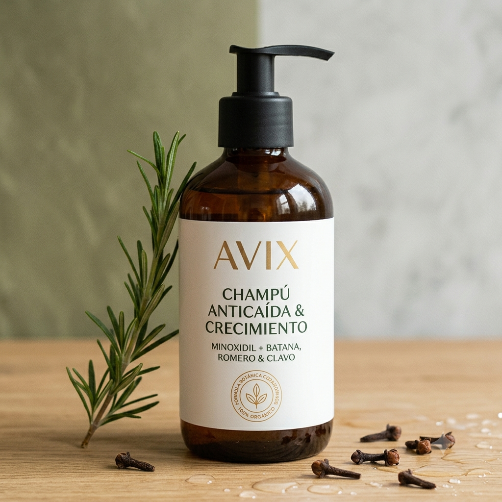 Champú Minoxidil, batana, romero y clavo (Anticaída)